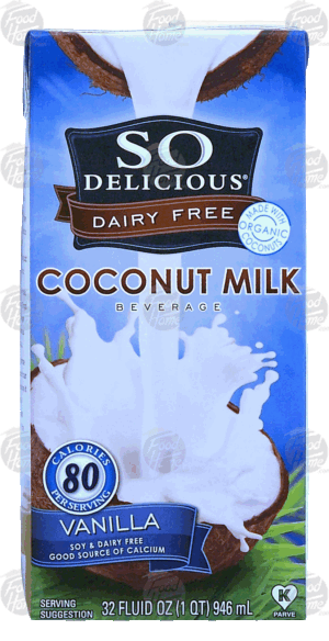 So Delicious coconut milk, vanilla, soy & dairy free 32 fluid ounce