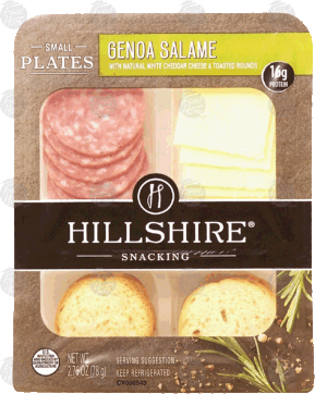 Hillshire genoa salame, white cheddar & toasted rounds 2.76 ounce