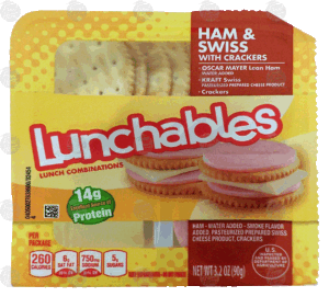 Oscar Mayer Lunchables ham & swiss with crackers 3.2 ounce