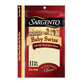 Sargento(R) Natural baby swiss sliced cheese, 11 thin slices 7 ounce