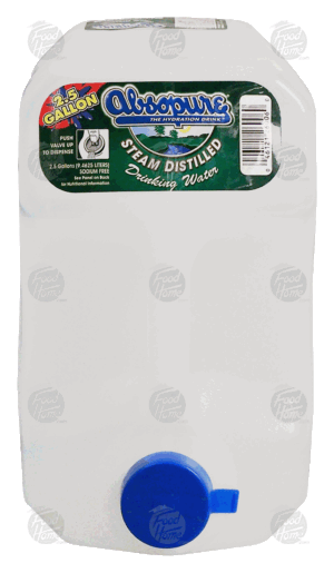 Absopure steamed distilled drinking water 2.5 gallon