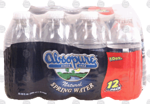 Absopure natural spring water, 12- 10 oz bottles 12 count