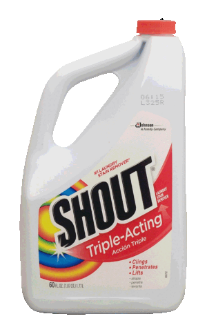 Shout triple-acting laundry stain remover liquid refill 60 fluid ounce