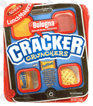 Armour Lunch Makers cracker crunchers, bologna 2.6 ounce