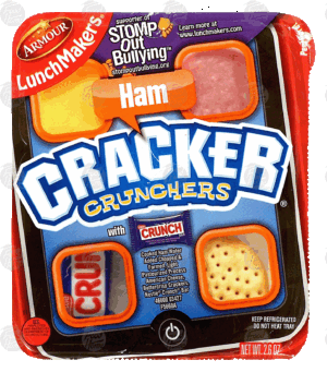 Armour Lunch Makers cracker crunchers, ham 2.6 ounce