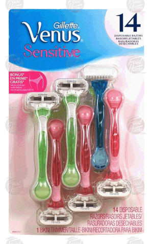 Gillette Venus sensitive disposable shaving razors 14 count