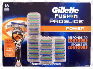 Gillette Fusion Proglide Power; shaving cartridge refill blades 16 count