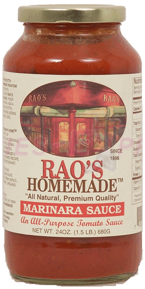 Rao's Home Made marinara sauce, an all-purpose tomato sauce 24 ounce