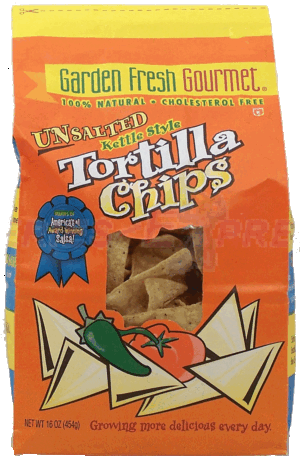 Garden Fresh Naturals unsalted kettle style tortilla chips 14 ounce