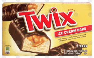 Twix(r) ice cream and caramel with cruncy cookies, 6-pack 11.58 fluid ounce