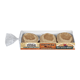 Thomas' English Muffins Hearty Grains 100% Whole Wheat 6 Ct 13 ounce