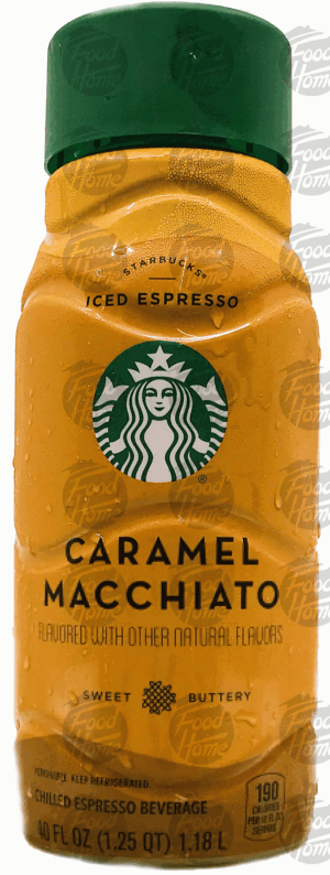 Starbucks Iced Espresso caramel macchiato chilled espresso beverage, plastic bottle 40 fluid ounce