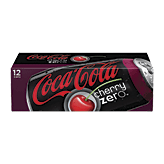 Coca-Cola Zero calorie free cola with cherry flavor, 12-pack, 12-ounce cans 144 fluid ounce