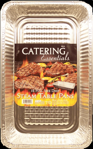 Handi-foil Catering Essentials full size deep steam table pans, 19 9/16-in x 11 5/8-in x 3 3/16-in 15 count