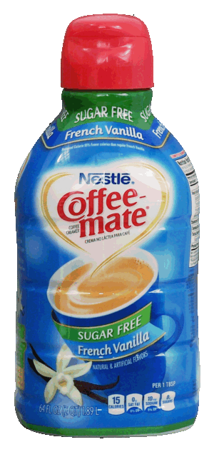 Nestle Coffee-mate french vanilla liquid coffee creamer, sugar free 64 fluid ounce