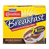 Carnation Instant Breakfast Complete Nutritional Drink Rich Milk Chocolate Powder 1.26 Oz 10 count