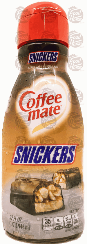 Coffee-mate snickers flavored creamer, plastic carafe 32 fluid ounce