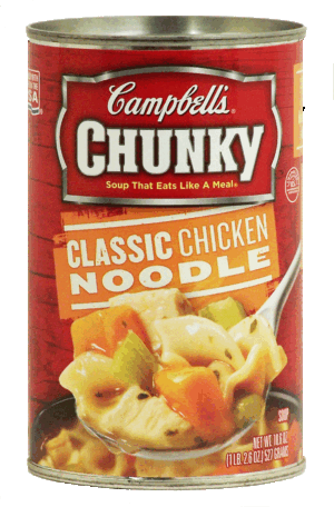 Campbell's Chunky classic chicken noodle soup that eats like a meal 18.6 ounce