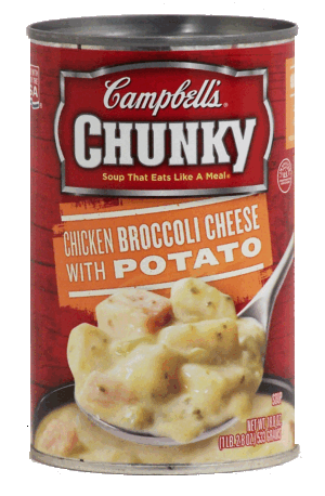 Campbell's Chunky chicken broccoli cheese & potato ready to serve soup that eats like a meal 18.8 ounce