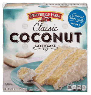 Pepperidge Farm classic coconut 3-layer cake, coconut filling 19.6 ounce