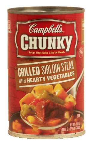 Campbell's Chunky grilled sirloin steak with hearty vegetables soup that eats like a meal 18.8 ounce