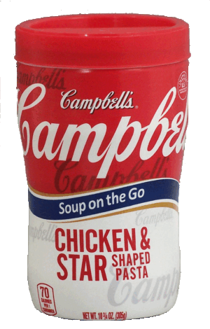 Campbell's Soup on the Go Chicken & Stars, 70 calories 10.75 ounce