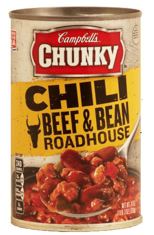 Campbell's Chunky chili with beans, roadhouse beef & bean chili 19 ounce