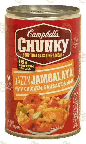 Campbell's Chunky jazzy jambalaya with chicken, sausage & ham soup 18.6 ounce
