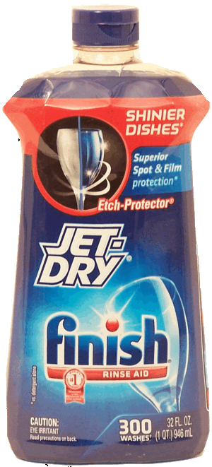 Jet Dry finish rinse aid for machine dishwashers, 300 washes 32 fluid ounce