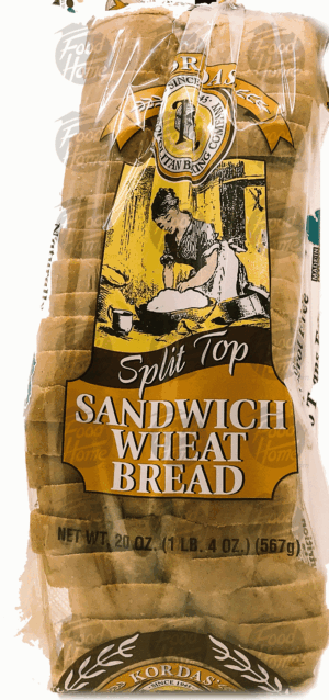Korda's wheat bread, sandwich, split top sliced loaf 20 ounce