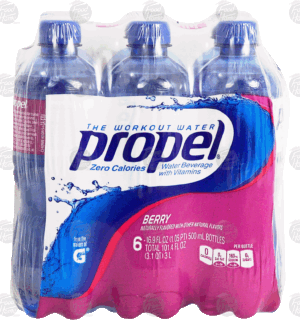 Propel The Workout Water berry flavored water beverage with vitamins, 6- 16.9 fl oz bottles 6 pack