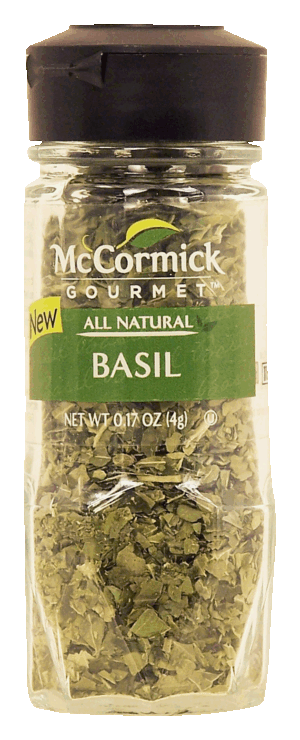 McCormick Gourmet basil, all natural 0.17 ounce