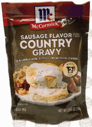 McCormick sausage flavor country gravy, dry packet 2.64 ounce