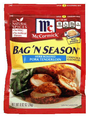 McCormick Bag 'n Season herb roasted pork tenderloin, cooking bag & seasoning mix 0.92 ounce