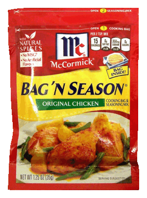 McCormick Bag 'n Season original chicken cooking bag & seasoning mix 1.25 ounce