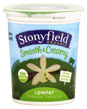 Stonyfield Organic smooth creamy lowfat french vanilla yogurt 32 ounce