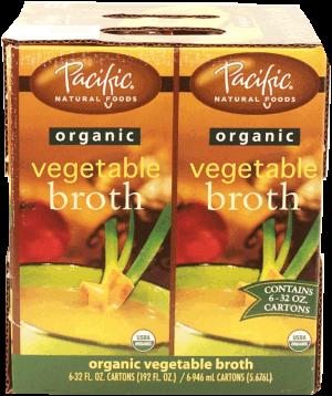 Pacific Natural Foods organic vegetable broth, 6 32-fl. oz. cartons 192 fluid ounce