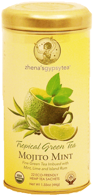 Zhena's gypsy tea mojito mint tropical green tea, 22-sachets 1.55 ounce
