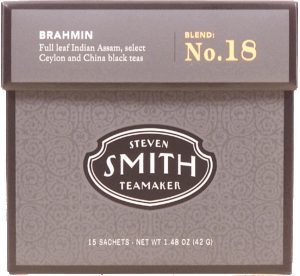 Steven Smith Teamaker Blend No. 18 Brahmin, full leaf Indian Assam, select ceylon and china black teas, 15-sachets 1.48 ounce
