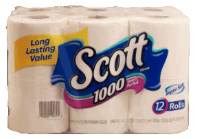 Scott unscented bathroom tissue, one-ply, 1,257.6 sq. ft., septic safe 12 pack