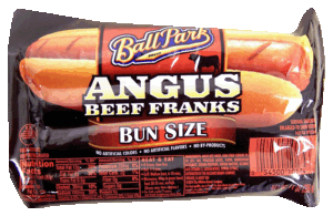 Ball Park angus beef franks bun size, 8 ct 14 ounce