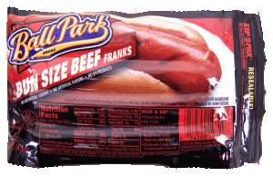 Ball Park bun size beef franks, 8 count 15 ounce