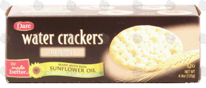 Dare water crackers made with sunflower oil, original 4.4 ounce
