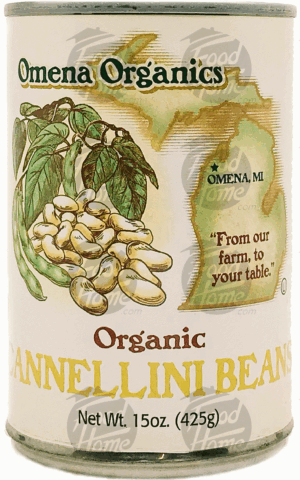 Omena Organics organic cannellini beans, sealed can 15 ounce