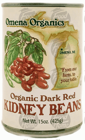 Omena Organics organic dark red kidney beans, sealed can 15 ounce
