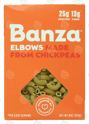 Banza elbows pasta made from chickpeas 8 ounce