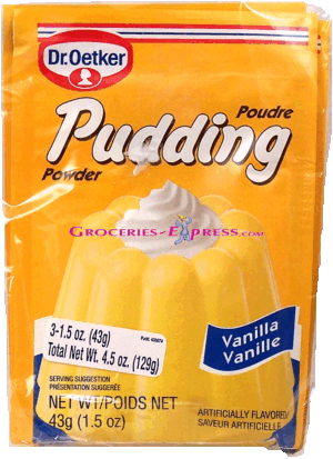 Dr. Oetker vanilla pudding powder 3-count, 1.5-ounce packs 4.5 ounce