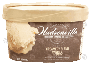 Hudsonville Midwest Crafted Creamery creamery blend vanilla ice cream 48 fluid ounce