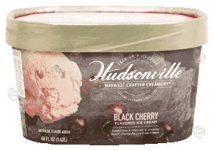 Hudsonville Midwest Crafted Creamery black cherry flavored ice cream 48 fluid ounce