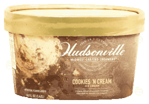 Hudsonville Midwest Crafted Creamery cookies 'n cream ice cream 48 fluid ounce